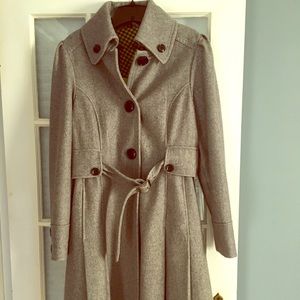 Steve Madden wool 4 button belted trench coat.